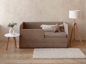 Диван-кровать Happy (капучино) в Листвянском - listvyanskij.mebel-nsk.ru | фото