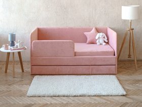 Диван-кровать Happy (коралловый) в Листвянском - listvyanskij.mebel-nsk.ru | фото