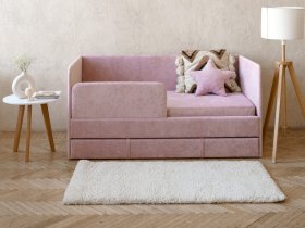 Диван-кровать Happy (розовый) в Листвянском - listvyanskij.mebel-nsk.ru | фото