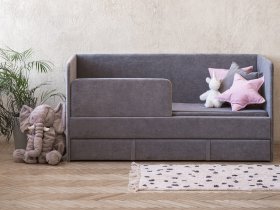 Диван-кровать Happy (темно-серый) в Листвянском - listvyanskij.mebel-nsk.ru | фото
