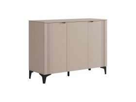 Комод 3 Рич (кашемир/фрапучино матовый/черный) в Листвянском - listvyanskij.mebel-nsk.ru | фото