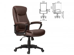 Кресло офисное BRABIX Enter EX-511, коричневое в Листвянском - listvyanskij.mebel-nsk.ru | фото