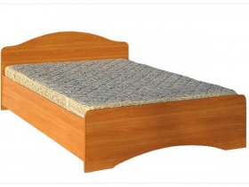Кровать двуспальная 1,6м-1 (круглая спинка) в Листвянском - listvyanskij.mebel-nsk.ru | фото