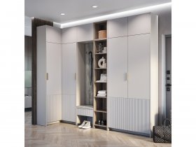 Модульная прихожая Пандора (кашемир/MF03) в Листвянском - listvyanskij.mebel-nsk.ru | фото