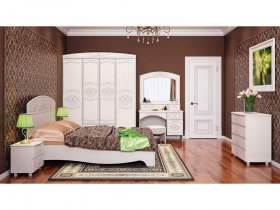 Модульная спальня Каролина в Листвянском - listvyanskij.mebel-nsk.ru | фото