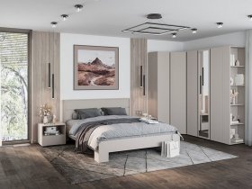 Модульная спальня Люмо (кашемир) в Листвянском - listvyanskij.mebel-nsk.ru | фото