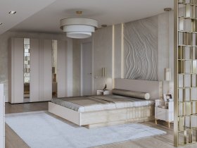 Модульная спальня Одетта (дуб эндгрей/меланж) в Листвянском - listvyanskij.mebel-nsk.ru | фото