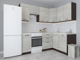 Модульная угловая кухня 1,4м*2,1м Лада (пикард) в Листвянском - listvyanskij.mebel-nsk.ru | фото