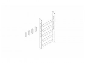 Пакет №10 Прямая лестница и опоры для двухъярусной кровати Соня в Листвянском - listvyanskij.mebel-nsk.ru | фото
