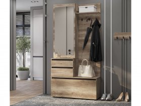 Прихожая ПР-04 Энигма (венге/дуб каньон) в Листвянском - listvyanskij.mebel-nsk.ru | фото