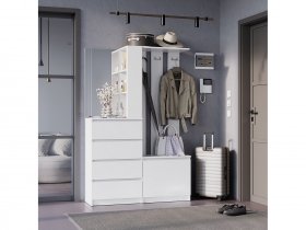 Прихожая Симпл ПР-04 (белый) в Листвянском - listvyanskij.mebel-nsk.ru | фото